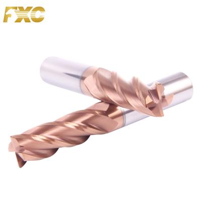 China Metal Work Tool Factory 4 Spline Endmill Hrc55 Tungsten Carbide Corner Radius Direct End Mills With Coating 4 for sale