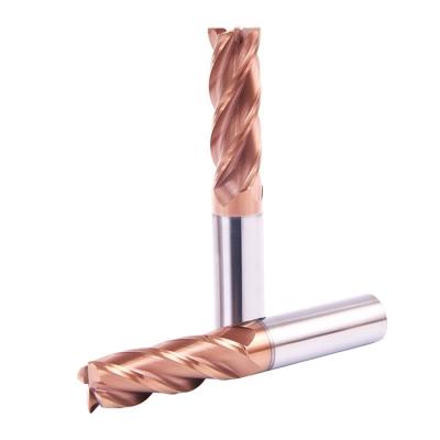 China High Quality Metal Working Tool Flute R0.2*3 4mm HRC55 Corner Radius Carbide End Mill 4 4 Flute For Steel for sale