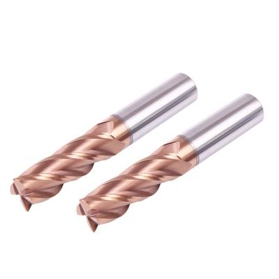 China R HRC55 Metal Work Tool Angular End Mill Carbide Corner Radius End Mill 4 Flute For Steel for sale