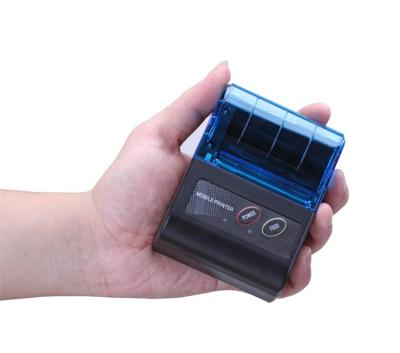 China Blue-tooth Inkless Mini Thermal Receipt Printer Stand 58mm Dymo Pocket Cardboard Softweare Sdk Single Pass Barcode Link Name Note for sale