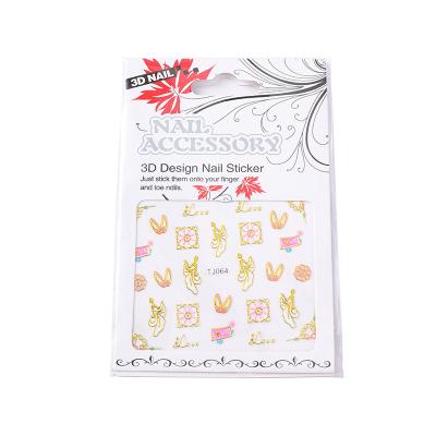 China Simple Style Durable 3D DIY Nail Art Stickers Ready To Ship Durable Nail Decoration for sale