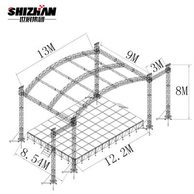 China Easy Install Outdoor Event Lighting Stage Canopy Truss for sale