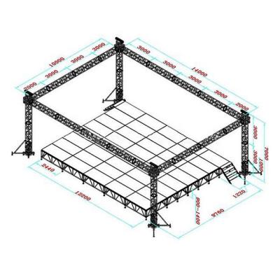 China Outdoor Stage Aluminum Truss 1.22*1.22m Ect for sale