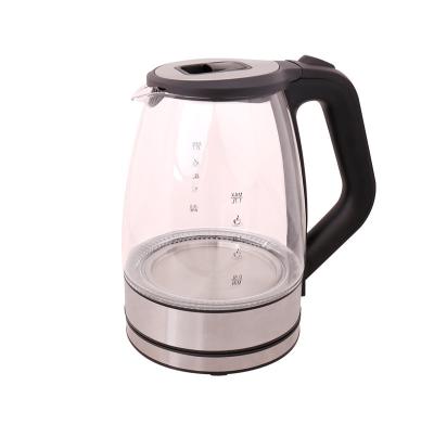 China 360 Degree Base Pyrex Tea Kettle Rotation Glass Electric Portable Tea Kettle for sale