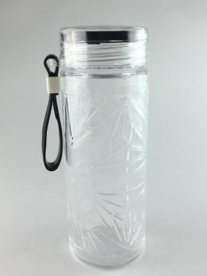 China Borosilicate Glass Sports Bottle , Safest Reusable Drink Bottles With Lids for sale