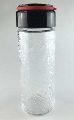 China Los deportes de cristal recargables embotellan/las botellas de agua reutilizables personalizadas que ningunos envuelven en venta