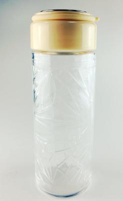 China 370ml Drinking Water Glass Bottle , Glass Sports Water Bottle With Handle for sale