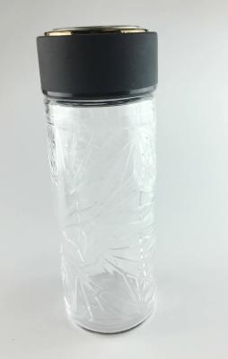 China Clear Professional Tea Infuser Glass Sports Bottle Various Colors Daily Used for sale