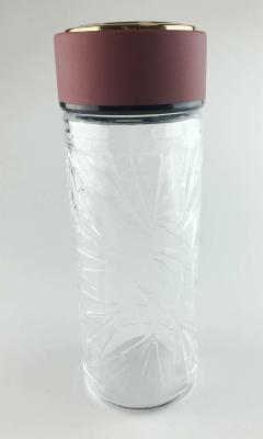 China Safety Glass Sports Bottle Reusable Glass Drinking Bottles Without Sleeve for sale