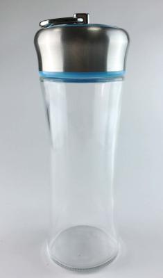 China Professional Leak Proof Safest Glass Water Bottle With Stainless Steel Lid for sale