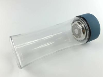 China Glaswasser-Flasche der Gleiter-beständigen dünnen großen Öffnung mit EN14350/LFGB/FDA zu verkaufen