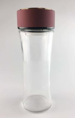 China Glaswasser-Flasche der Reise-großen Öffnung, Borosilicat-Glas-Wasser-Flasche zu verkaufen