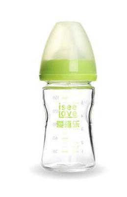 China 180ML Borosilicate Glass Safe Baby Bottles Bpa Free With Silicone Sleeve , Oem / Odm for sale