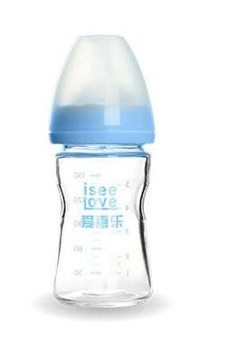 China Easy Clean Baby Sipper Water Bottle Food Feeder , Blue Baby Feeding Bottles For Newborn for sale