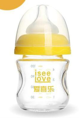 China Customized Glass Nursing Bottles , Glass Baby Products Milk Bottle Breastfeeding for sale