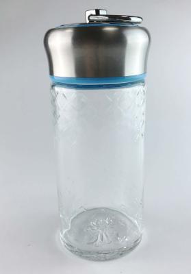 China Botellas de consumición aisladas del agua de cristal de Bpa libremente con 304 tapas del acero inoxidable en venta