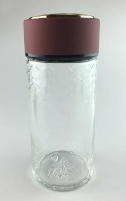 China Botellas de agua de cristal amistosas de Eco de la prueba del derramamiento del diseño simple que beben con las tapas en venta