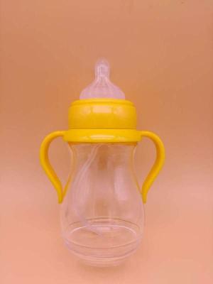 China Yellow 240ml Anti Colic Baby Bottle Feeder Special Shape Not Easy Borken for sale