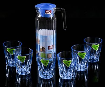 Cina Alto annaffiatoio del vetro borosilicato, lanciatore di vetro del succo con il coperchio 1100 ml in vendita