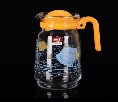 China Propósito multi determinado de cristal personalizado de la tetera y de la taza de la caldera de cristal del agua 1550 ml en venta