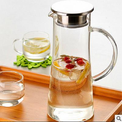 China Alta caldera de té del vidrio de Borosilicate, tetera de cristal 1500ml para el té floreciente en venta