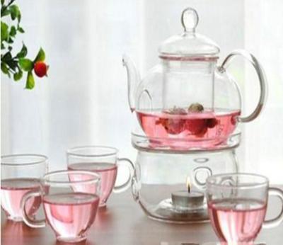 China Caldera de té de cristal del color de la caldera de cristal transparente del agua con Infuser Lw-K24 en venta