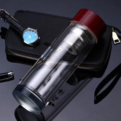 China Portable Drinking Water Bottle Glass , Insulated Water Bottle For Hot And Cold for sale