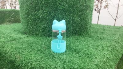 China 340ML Cat Shape Baby Glass Water Bottle , Newborn Feeding Bottle Mini Structure for sale