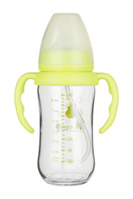 China Fashionable Anti Colic Bpa Free Baby Bottles Heat Resistance Borosilicate Glass for sale