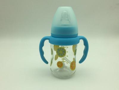 China o vidro de Borosilicate 150ML BPA livra garrafas de bebê com punho e bico de FDA à venda