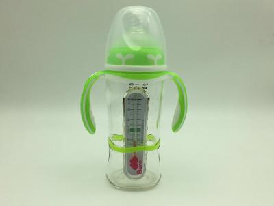 China BPA Free Baby Bottles 240ml Glass Bottles With Temperature Sensitive for sale