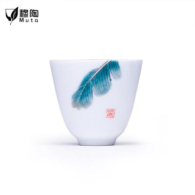 China Viable hand-painted saucers in Chinese blue and white porcelain teacup cone teacup style pattern teacup tea set tea accessories teacups and for sale