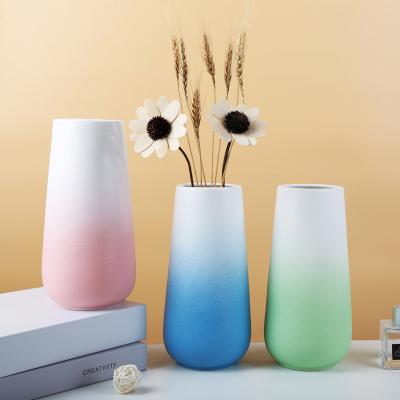 China Simple and Modern Ceramic White Ceramic Chinese Crafts Vase Southwestern Home Decoration for sale