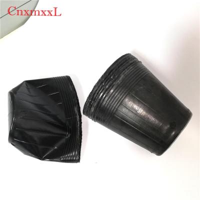 Cina Vaso di plastica rivestito della scuola materna del PE flessibile molle nero vaso di fiore rotondo da 1 gallone in vendita