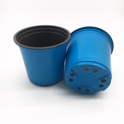 China Skyblue PP Soft 14cm Dia Plastic Grow Pots Recycled Plastic Garden Pots for sale