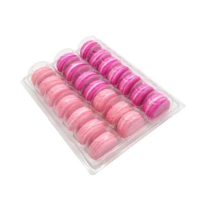 China 21pcs clamshell blister macaron box packaging macaron display tray macaron tray wholesale for sale