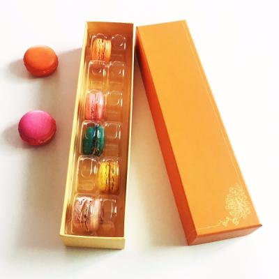 China Corrugated Board Multicolor Drawer Macaron Boxes For 12 With Plastic Inner for sale