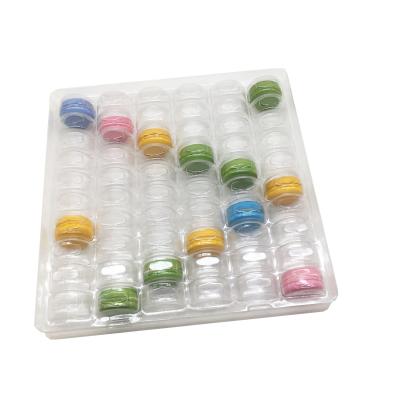 China Transparent Plastic Macaron Packaging Blister 6 X 10 Arrangement 60 Cells Macaron Packaging Tray for sale