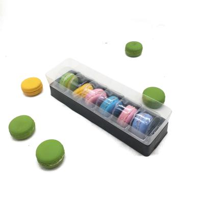 China macaron box packaging plastic inner tray clear plastic tray macaron holder blister tray for big size 6pcs macaron for sale