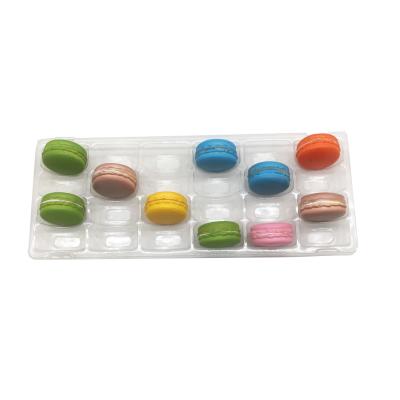 China Clear PVC PET Plastic Macaron Packaging Tray 4x6 24pcs For Blister Macaron Pack for sale