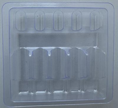 China 1ml 2ml 5ml 10ml 5-pack Ampoule Tray PET Vacuum Tray Customization for sale