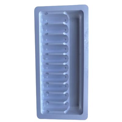 China Pharmaceutical water injection bottle tray PET vacuum tray customized wholesale for sale