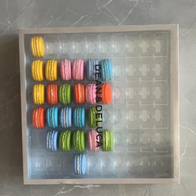 China Macaron 60 Transparent Macaron Tray Packaging Handmade Box  Chocolate Packaging for sale