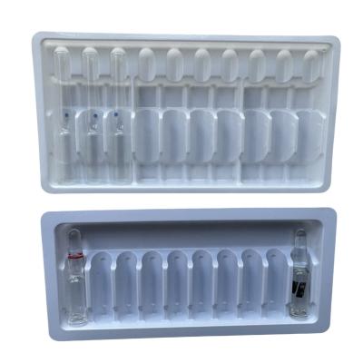 China PET blister packaging tray water injection ampoule tray custom wholesale for sale