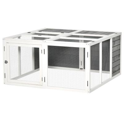 China Sustainable Wholesale Square Form Collapsible Outdoor Roof Hutches Cage for sale