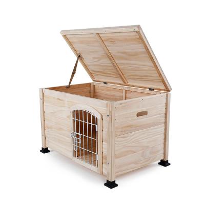 China Wholesale Wooden Kennel Indoor Fir Dog Cage Windproof Dog Cage for sale