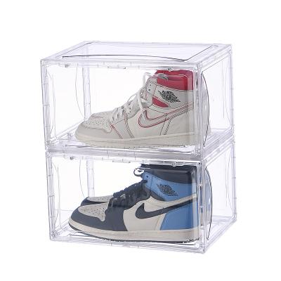 China Plastic Thickened Foldable Dustproof PET Shoes Viable Transparent Box Organizers Storage Box for sale