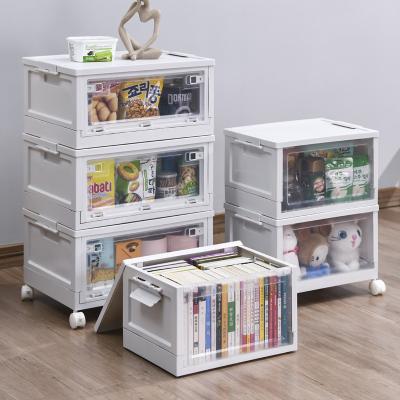 China Stackable Clear Freshness Preservation Movable Storage Box Shoe Clothes Organizer Book Storages Closets Containers Cabinet for sale