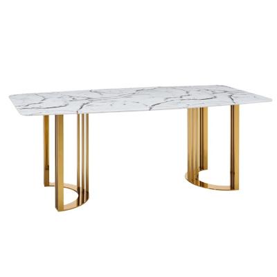 China Excellent quality fire resistance restaurant convertible dining table set marble top dining table for sale