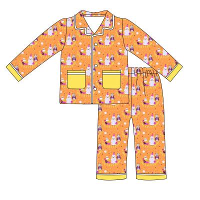 China Wholesale Custom Breathable Baby Boy Pajamas Set Toddler Boy Buttons Down Sleepwear Kids Boutique Cartoon Outfits Children's Pajamas for sale